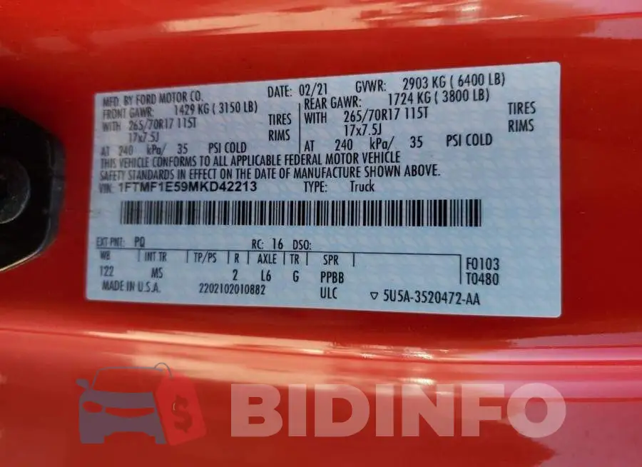 1FTMF1E59MKD42213 Photo# 13