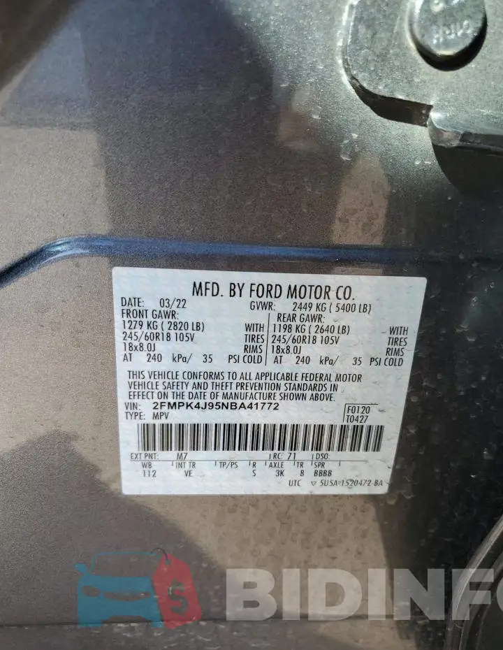 2FMPK4J95NBA41772 Photo# 14
