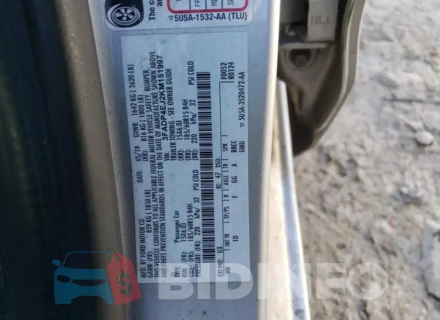 3FADP4EJ2KM151997 Photo# 12