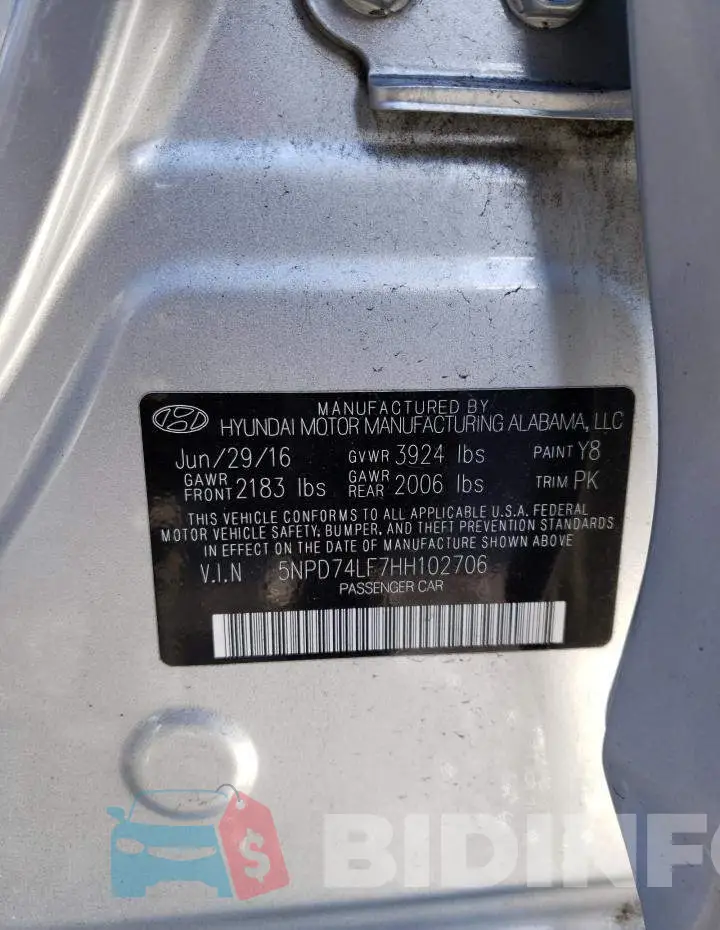 5NPD74LF7HH102706 Photo# 12