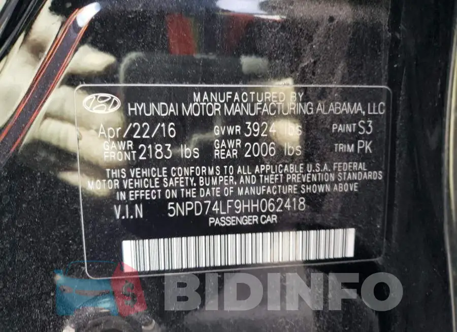 5NPD74LF9HH062418 Photo# 12