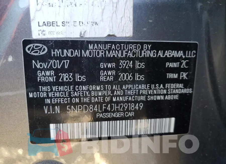 5NPD84LF4JH291849 Photo# 12