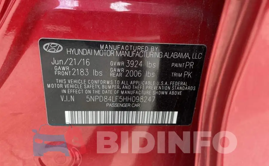 5NPD84LF5HH098247 Photo# 10