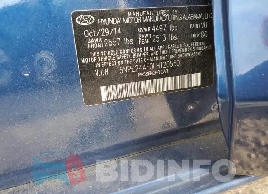 5NPE24AF0FH120550 Photo# 12