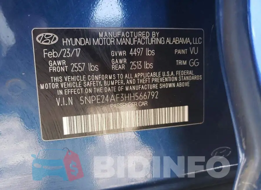 5NPE24AF3HH566792 Photo# 12