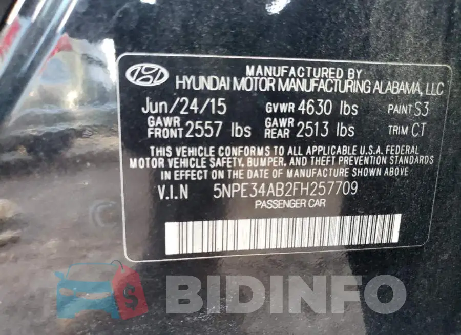 5NPE34AB2FH257709 Photo# 12