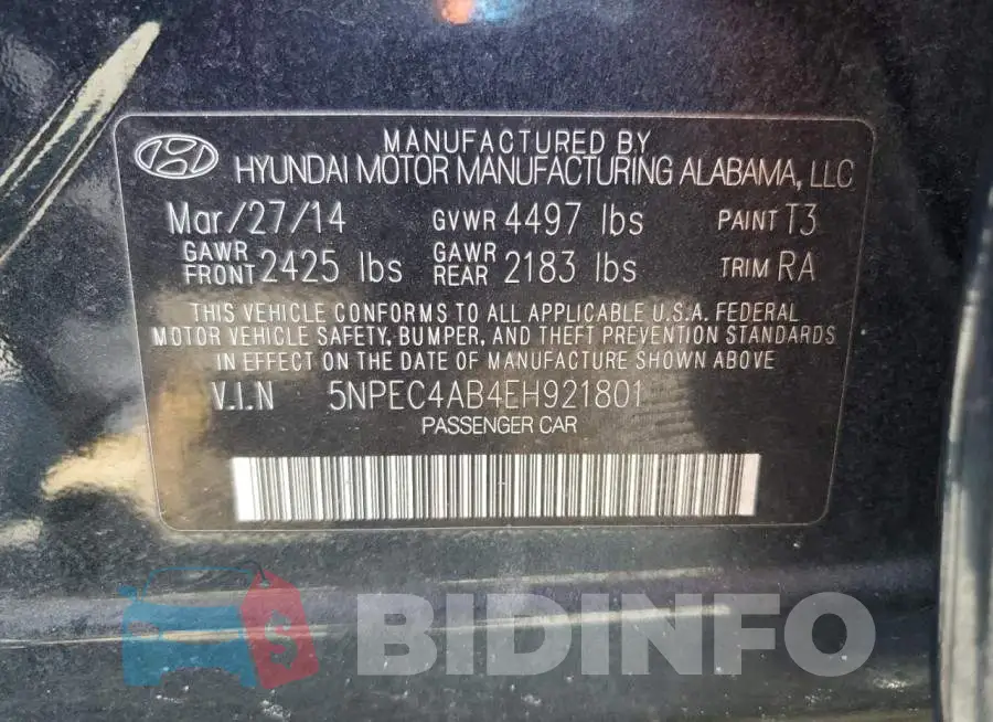 5NPEC4AB4EH921801 Photo# 12