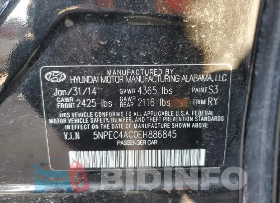5NPEC4AC0EH886845 Photo# 12