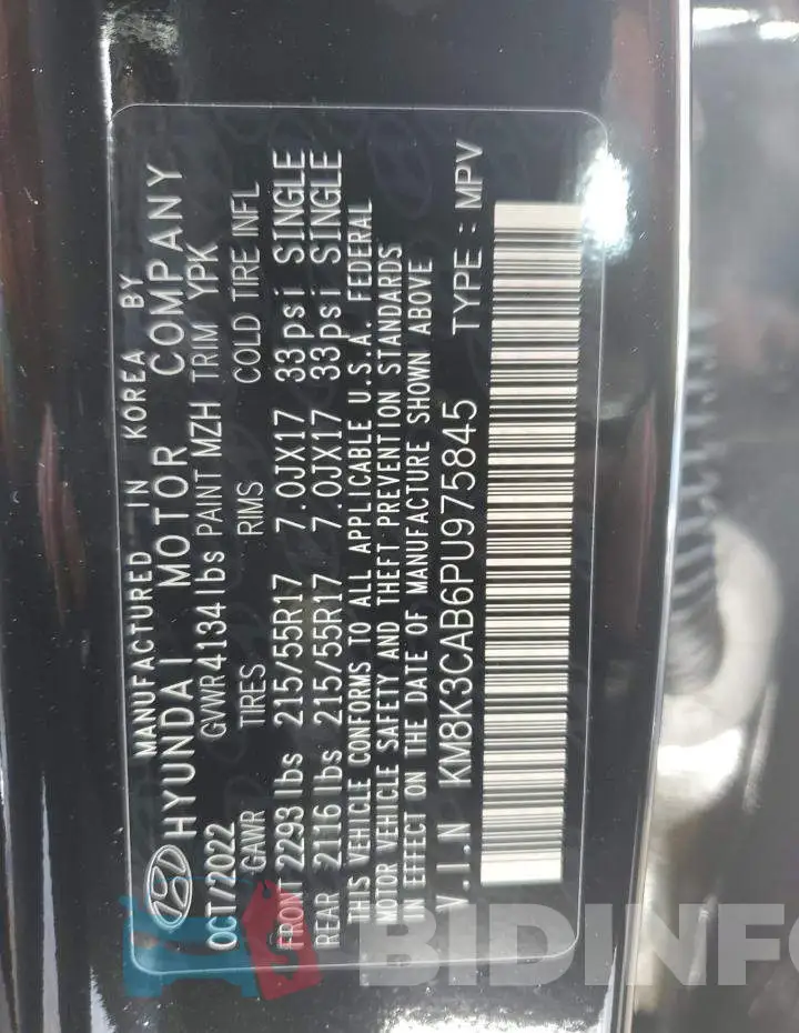 KM8K3CAB6PU975845 Photo# 13