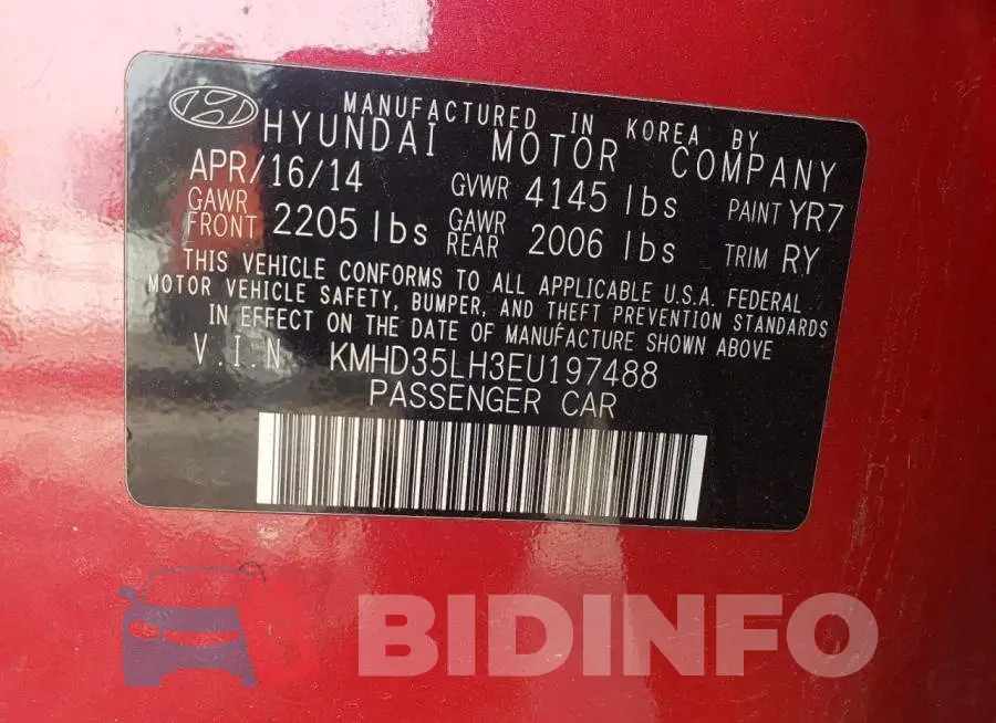 KMHD35LH3EU197488 Photo# 12