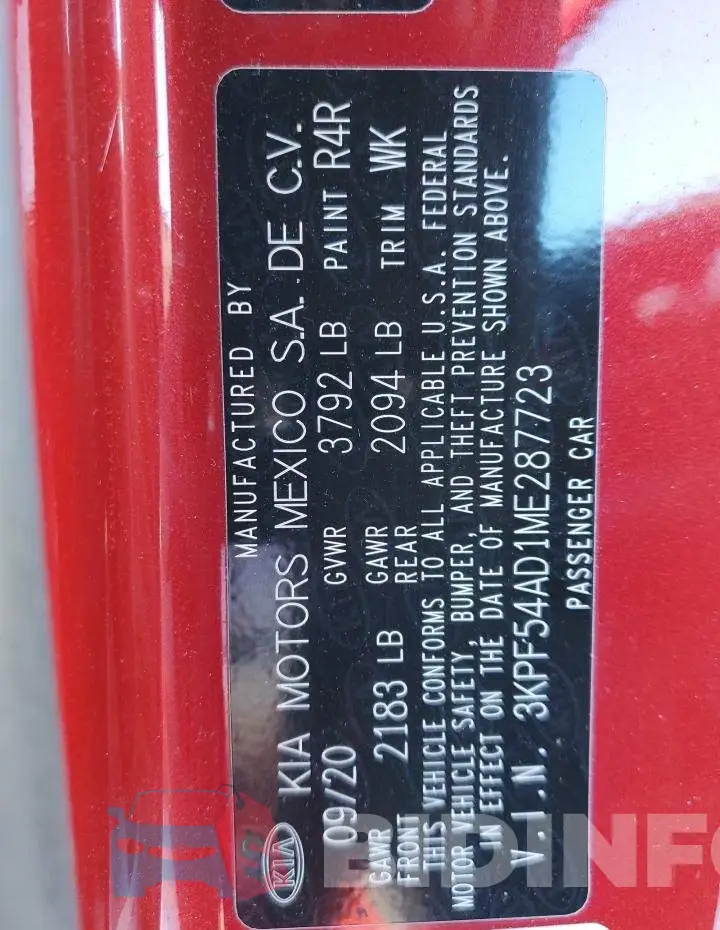 3KPF54AD1ME287723 Photo# 13