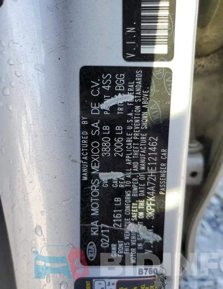3KPFK4A72HE121462 Photo# 13