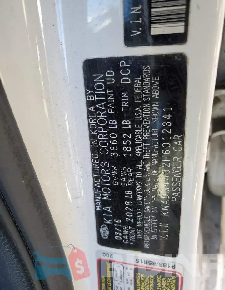 KNADM4A32H6012341 Photo# 13