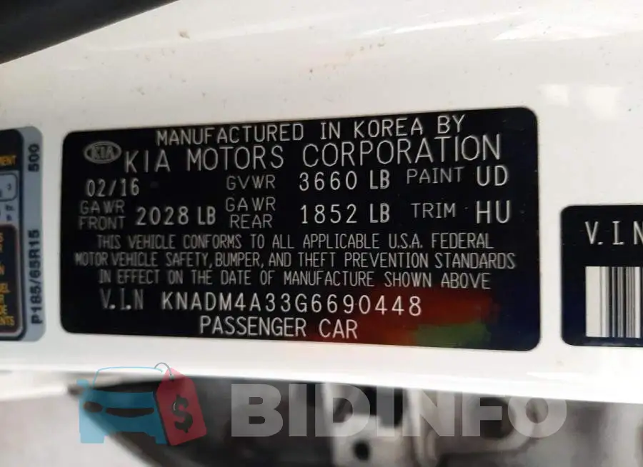 KNADM4A33G6690448 Photo# 12