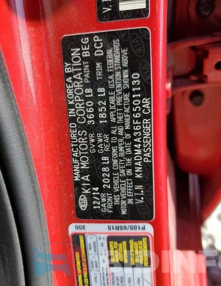 KNADM4A36F6501130 Photo# 12