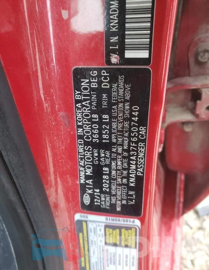 KNADM4A37F6507440 Photo# 13
