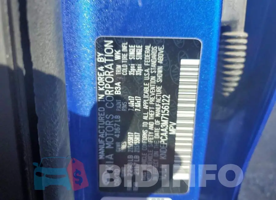 KNDEPCAA3M7156122 Photo# 12