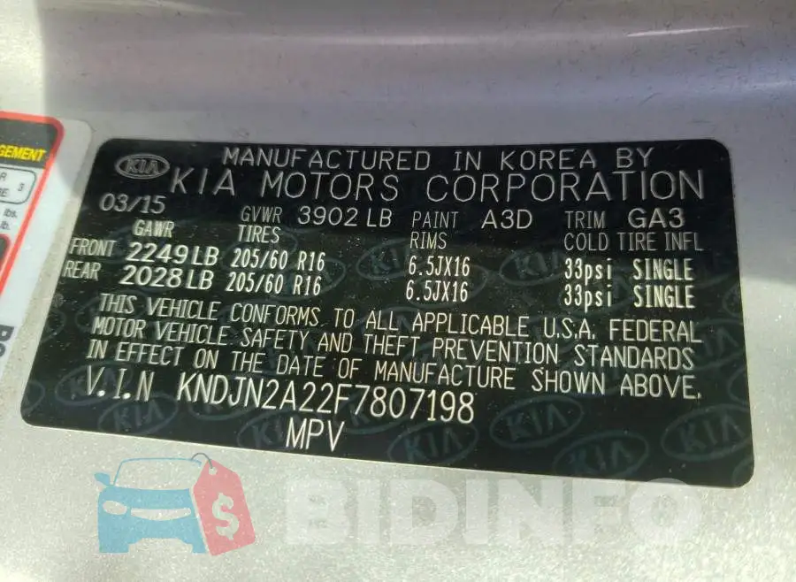 KNDJN2A22F7807198 Photo# 10