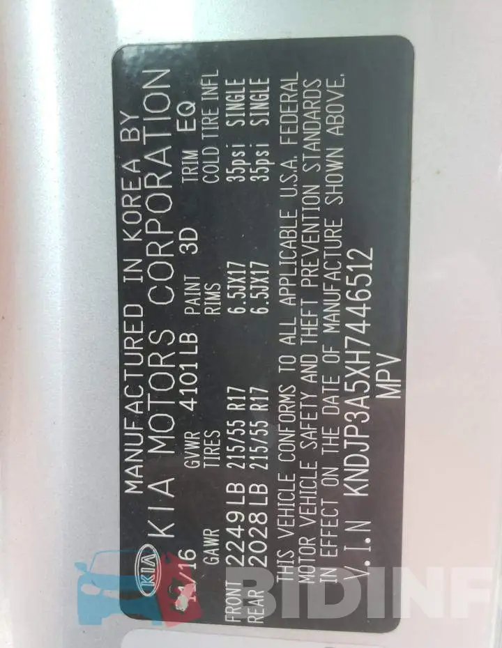 KNDJP3A5XH7446512 Photo# 14