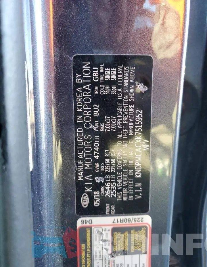 KNDPMCACXK7515952 Photo# 12