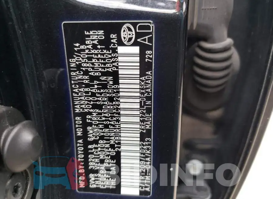 2T1BURHE3FC282019 Photo# 13