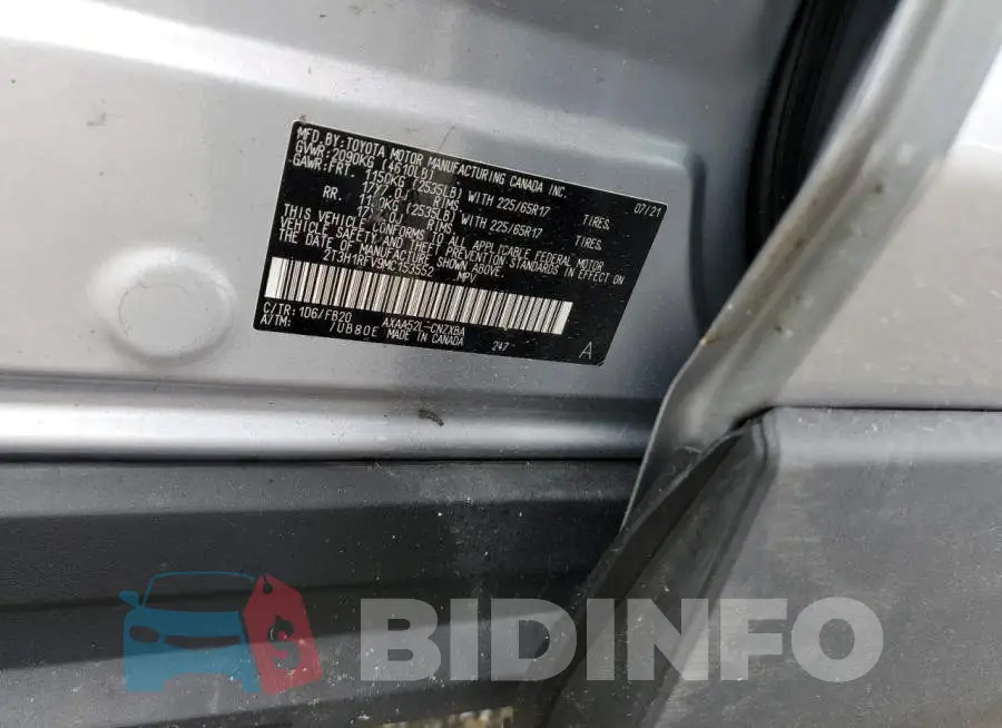 2T3H1RFV9MC153552 Photo# 12