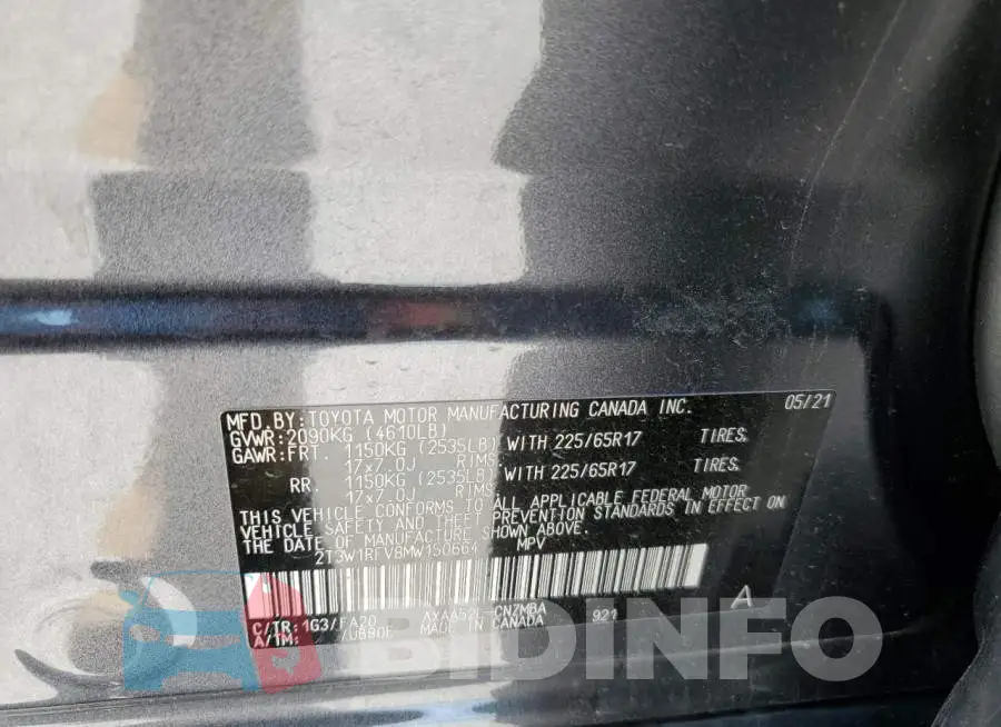 2T3W1RFV8MW150664 Photo# 14