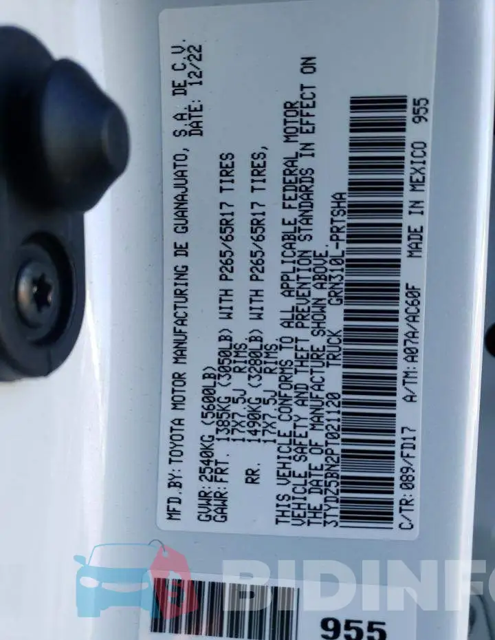 3TYDZ5BN2PT021120 Photo# 12