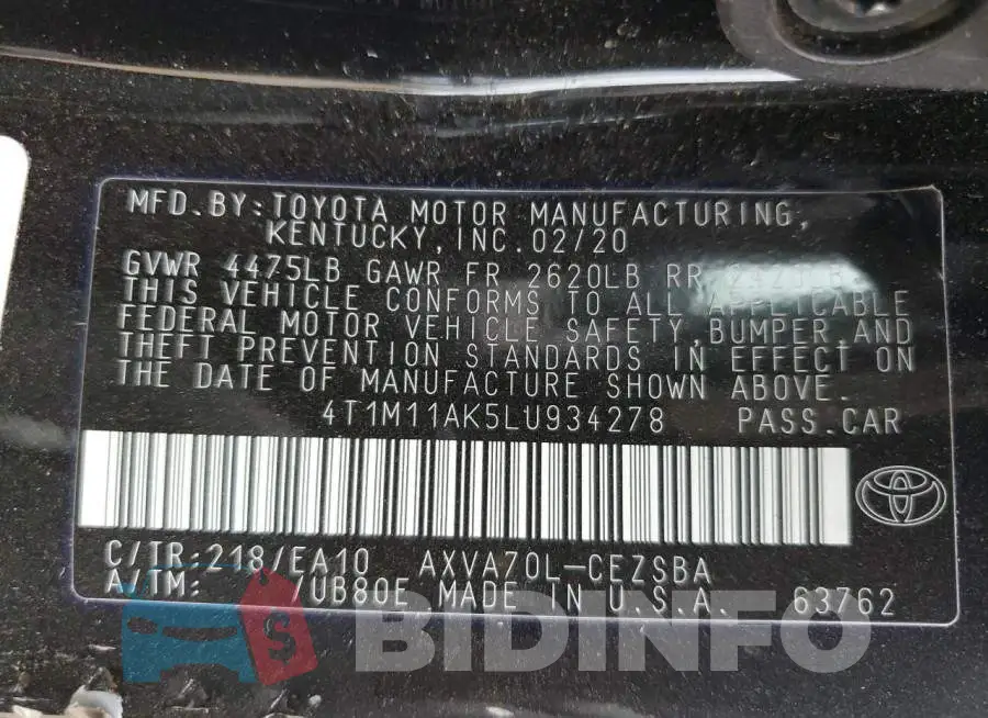 4T1M11AK5LU934278 Photo# 13