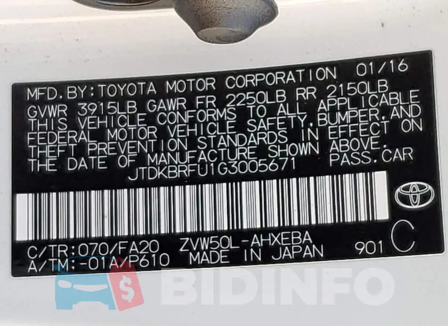 JTDKBRFU1G3005671 Photo# 12