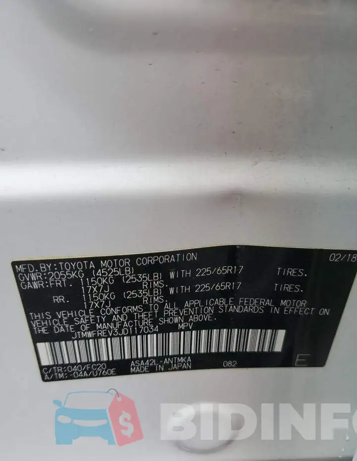 JTMWFREV3JD117034 Photo# 13