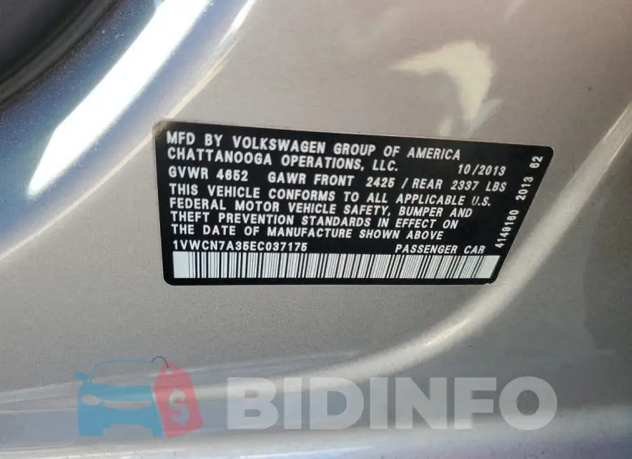 1VWCN7A35EC037175 Photo# 12