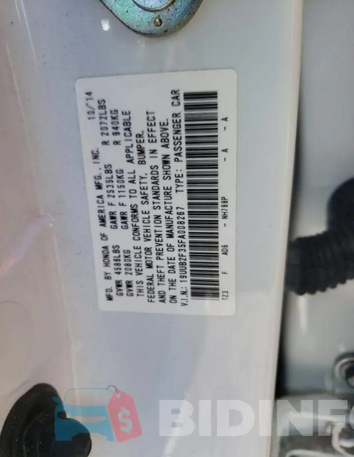 19UUB2F35FA008267 Photo# 12