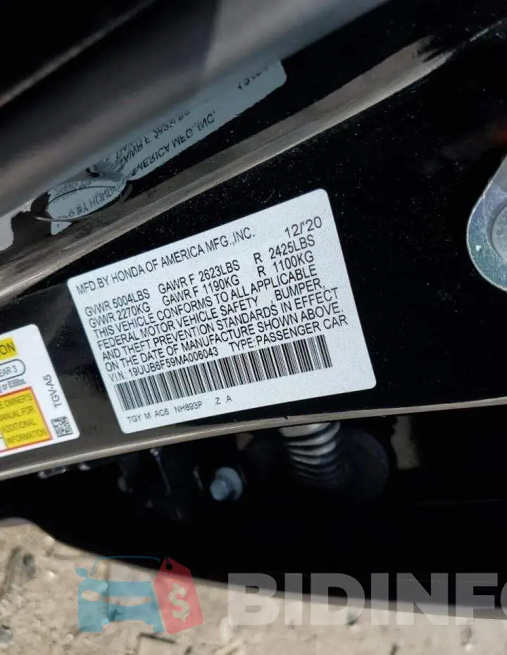 19UUB6F59MA006043 Photo# 12