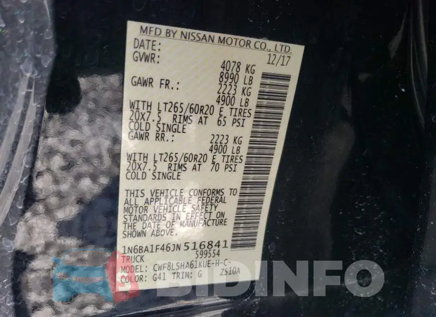 1N6BA1F46JN516841 Photo# 12