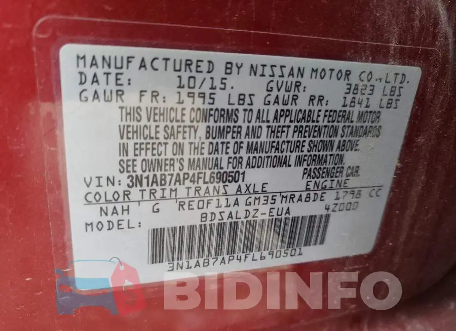 3N1AB7AP4FL690501 Photo# 12