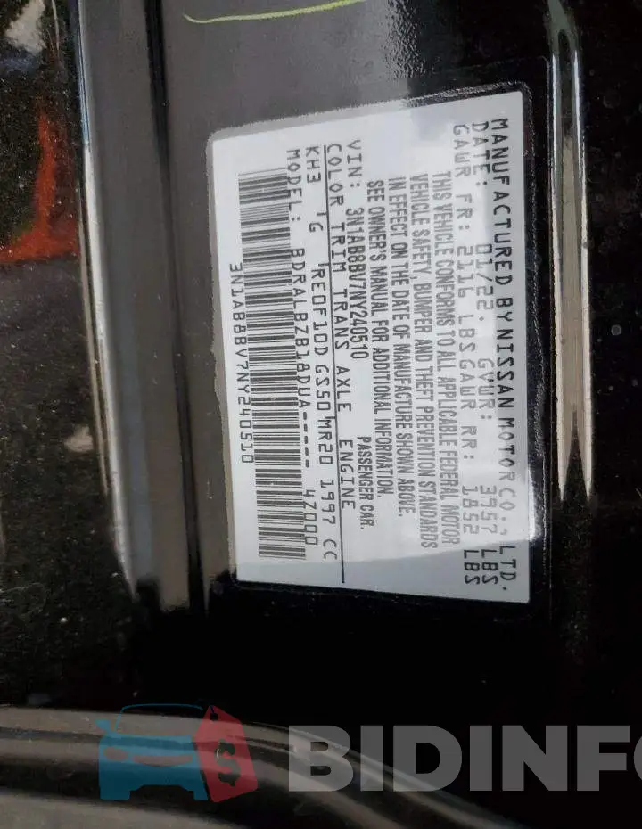 3N1AB8BV7NY240510 Photo# 13