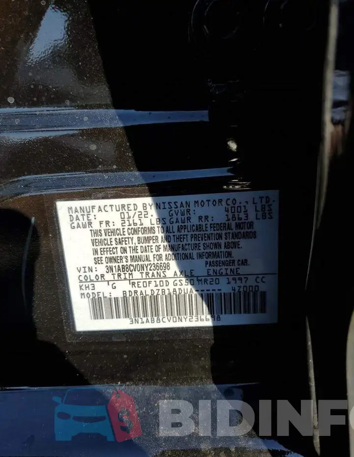 3N1AB8CV0NY236698 Photo# 13