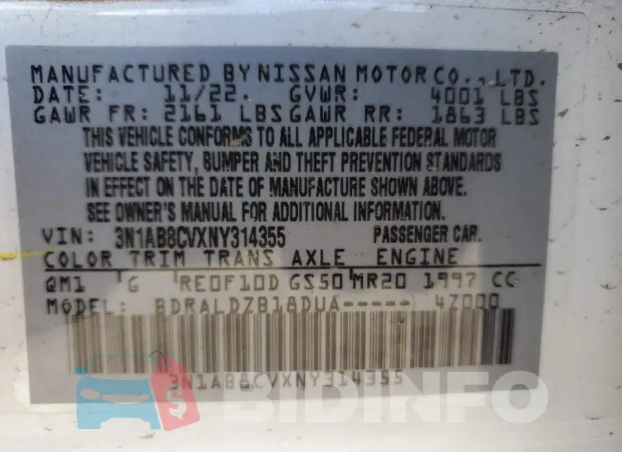 3N1AB8CVXNY314355 Photo# 12