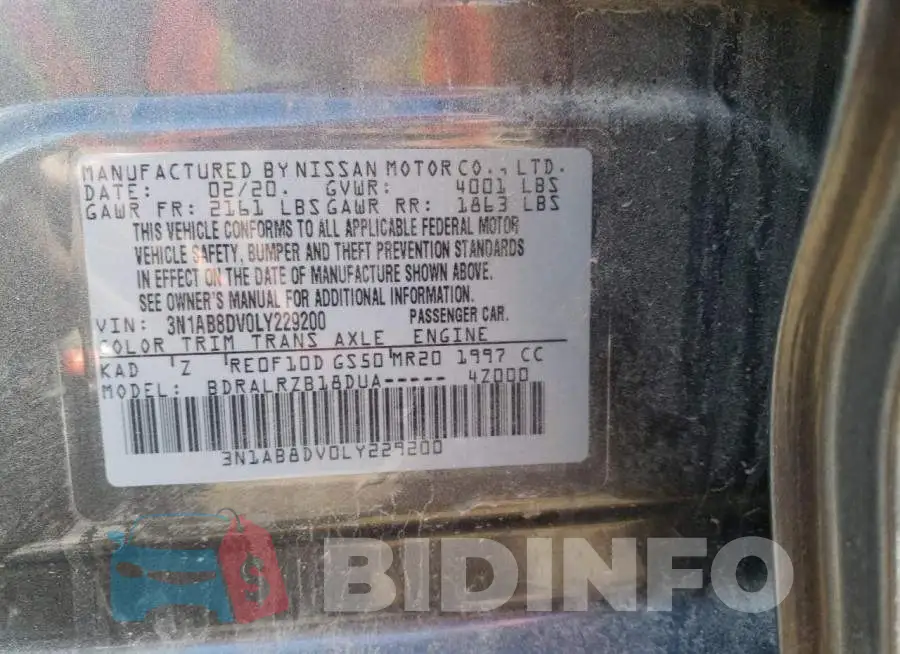 3N1AB8DV0LY229200 Photo# 12