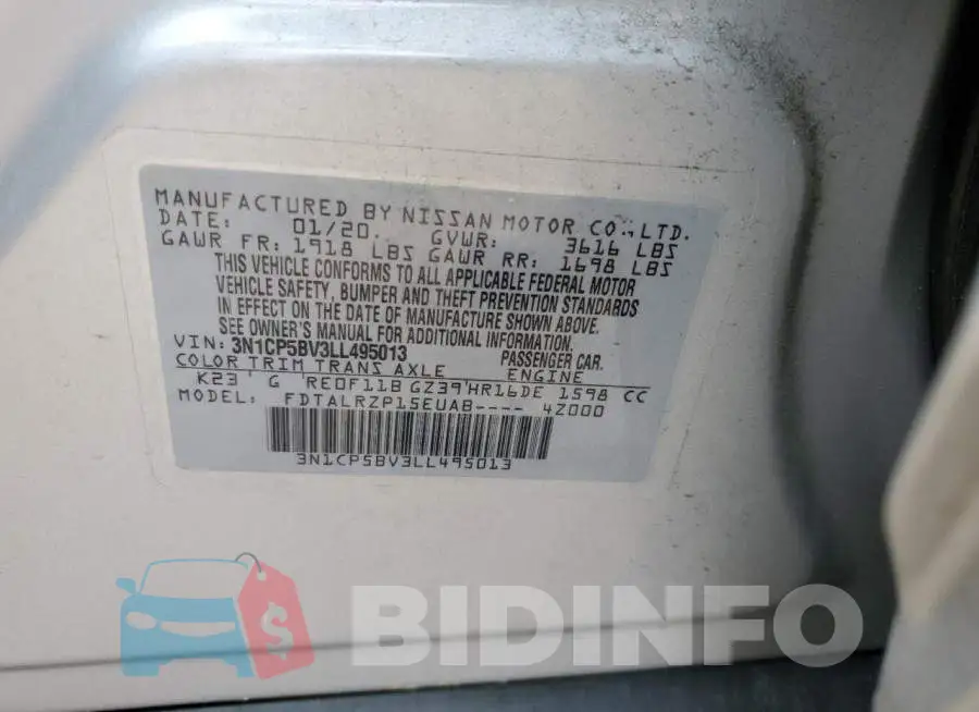 3N1CP5BV3LL495013 Photo# 12