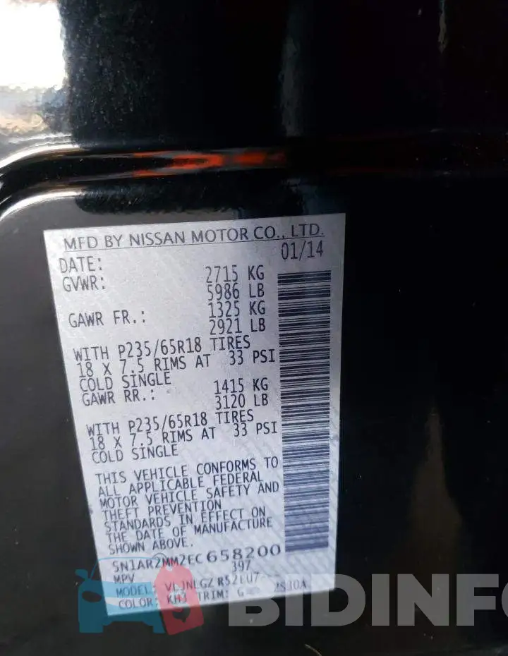 5N1AR2MM2EC658200 Photo# 13