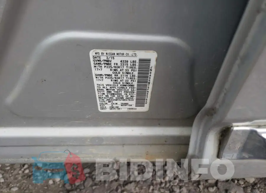 JN8AS5MT5FW657628 Photo# 13