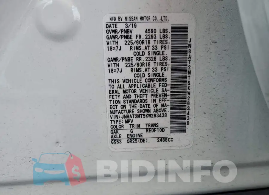 JN8AT2MT5KW263438 Photo# 14
