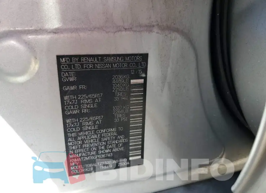 KNMAT2MT6GP636743 Photo# 13
