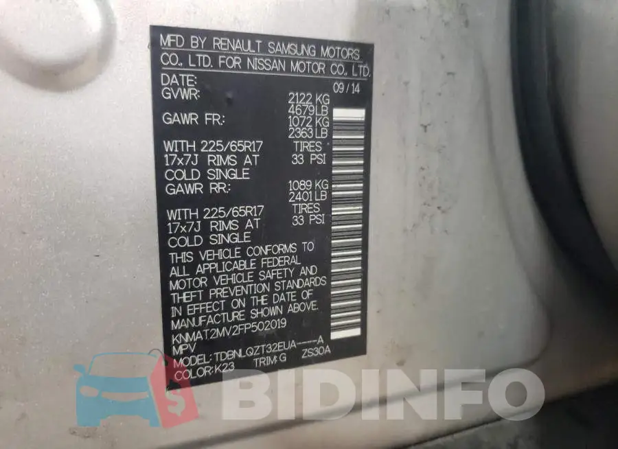 KNMAT2MV2FP502019 Photo# 10