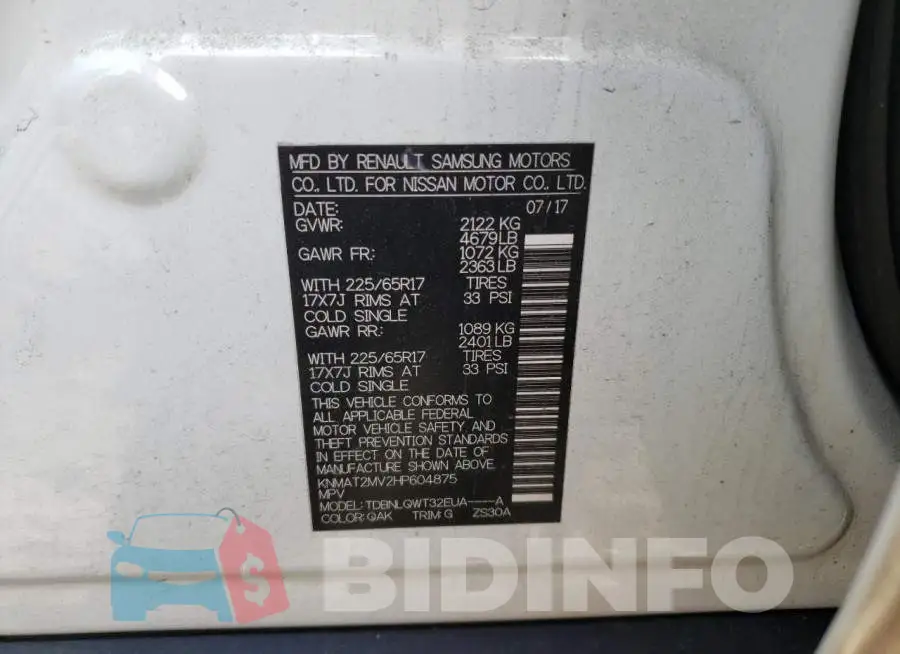 KNMAT2MV2HP604875 Photo# 13