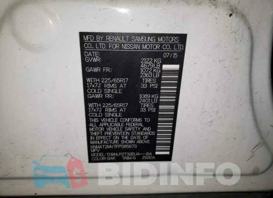 KNMAT2MV7FP585673 Photo# 13