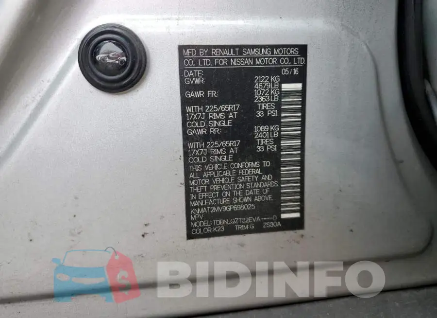 KNMAT2MV9GP698025 Photo# 12
