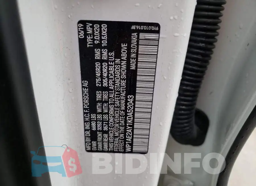 WP1AE2AY1KDA52043 Photo# 14